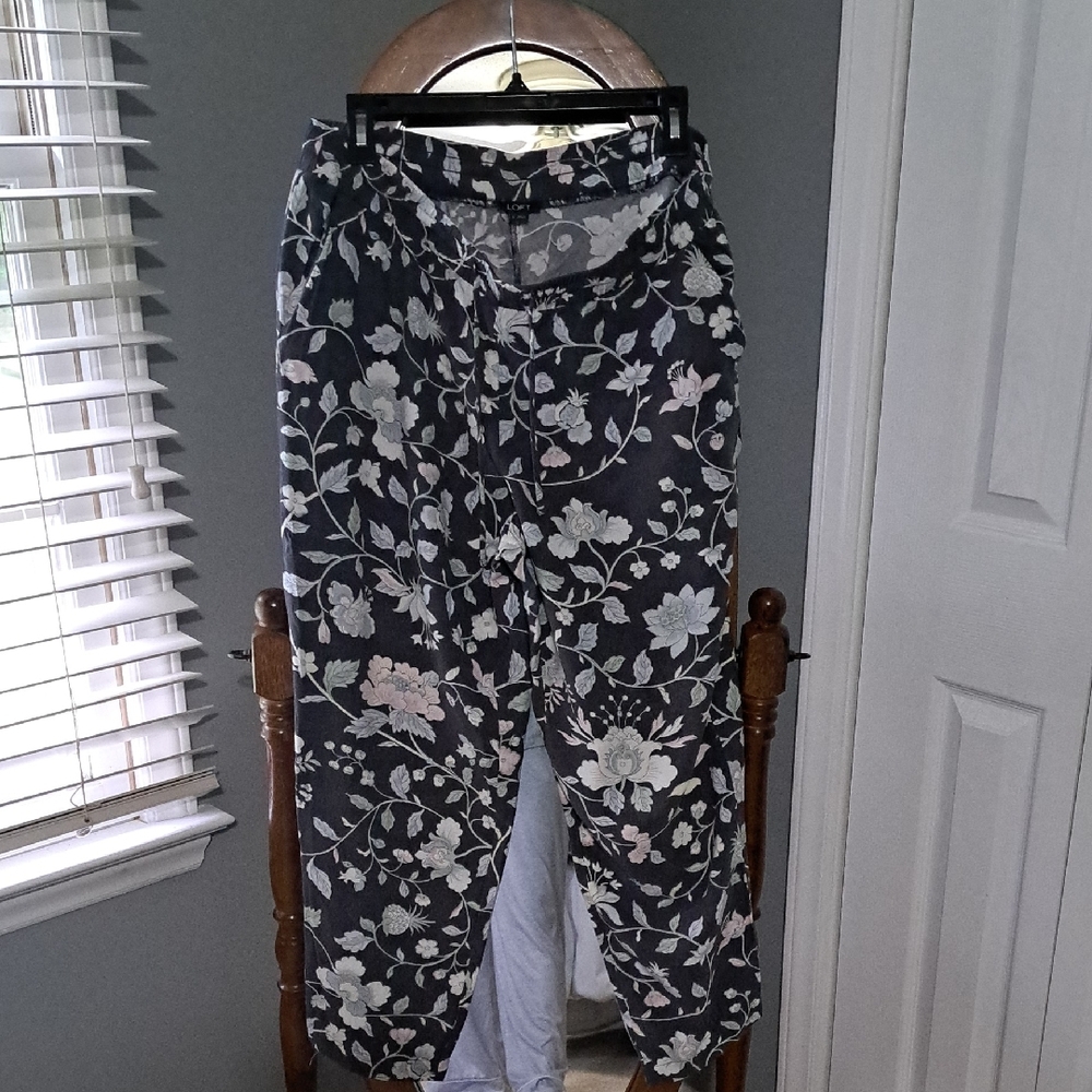 Ann Taylor Black and White Wide Leg Jumpsuit